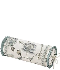 J. Queen New York Blossom View Floral Embroidered Neckroll Accent Pillow