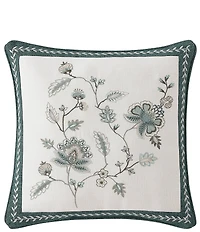 J. Queen New York Blossom View Floral Embroidery Reversible Square Pillow