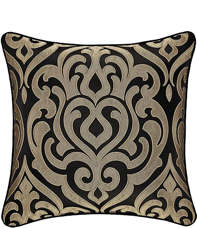 J. Queen New York Bolero Grand-Scale Woven Damask Reversible Decorative Throw Pillow