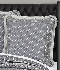 J. Queen New York Bolero Pleated Flange Framed Reversible Euro Sham