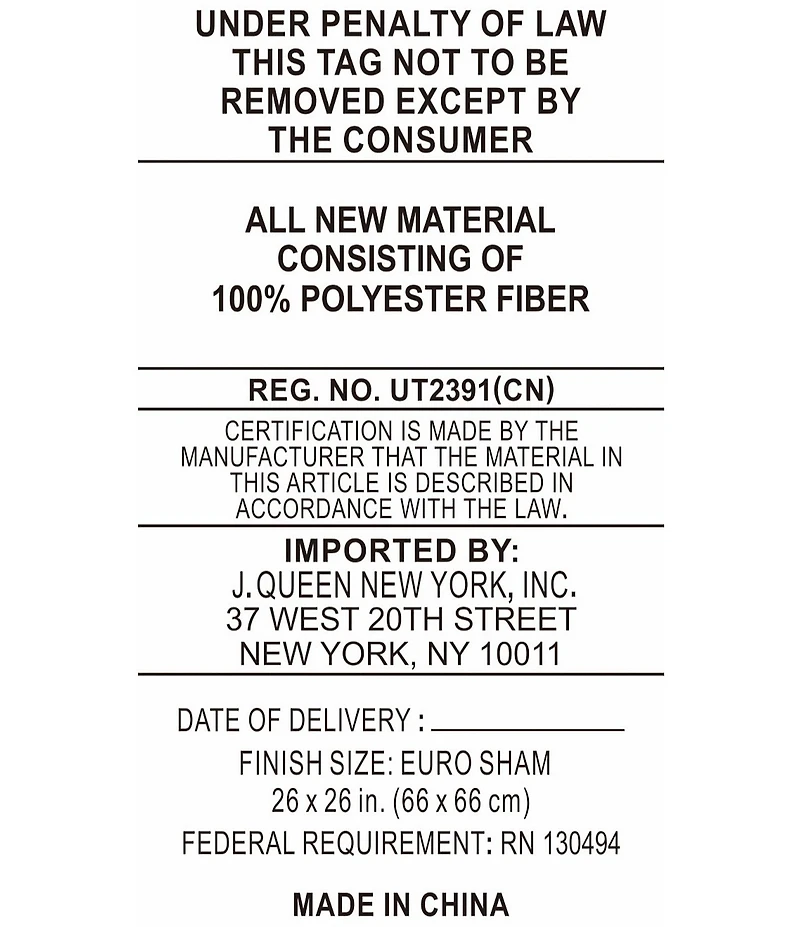 J. Queen New York Bolero Pleated Flange Framed Reversible Euro Sham