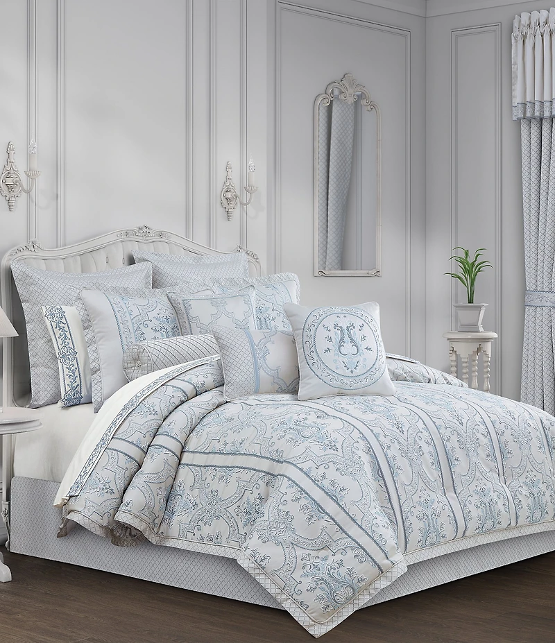 J. Queen New York Boulevard Woven Jacquard Diamond Euro Sham