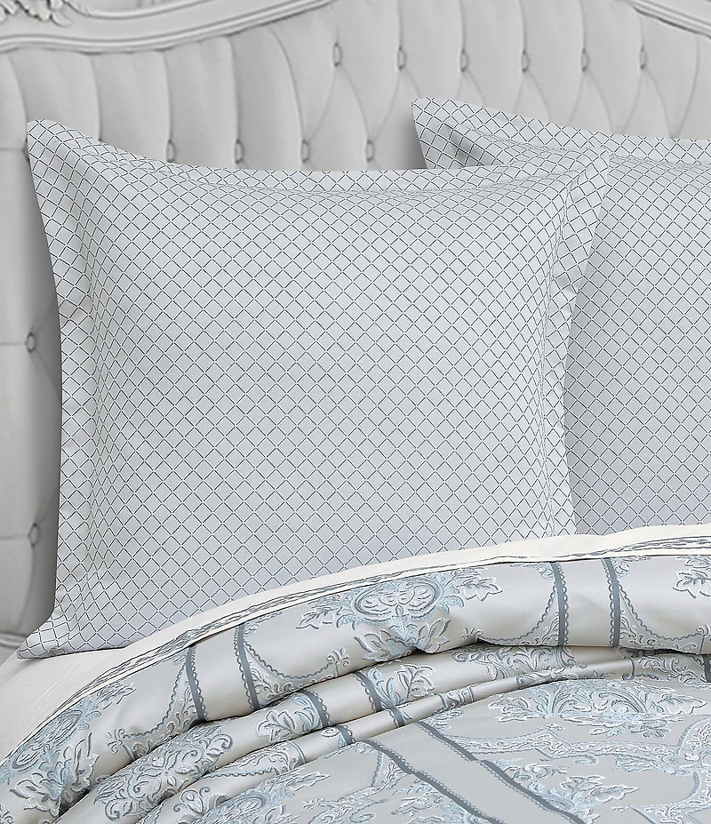 J. Queen New York Boulevard Woven Jacquard Diamond Euro Sham