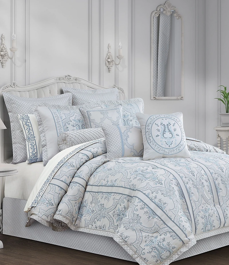 J. Queen New York Boulevard Woven Jacquard Diamond Euro Sham