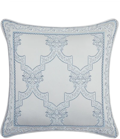 J. Queen New York Boulevard Woven Jacquard Framed Reversible Decorative Square Pillow