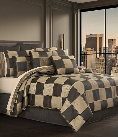 J. Queen New York Brando Bold Geometric Block Comforter Set