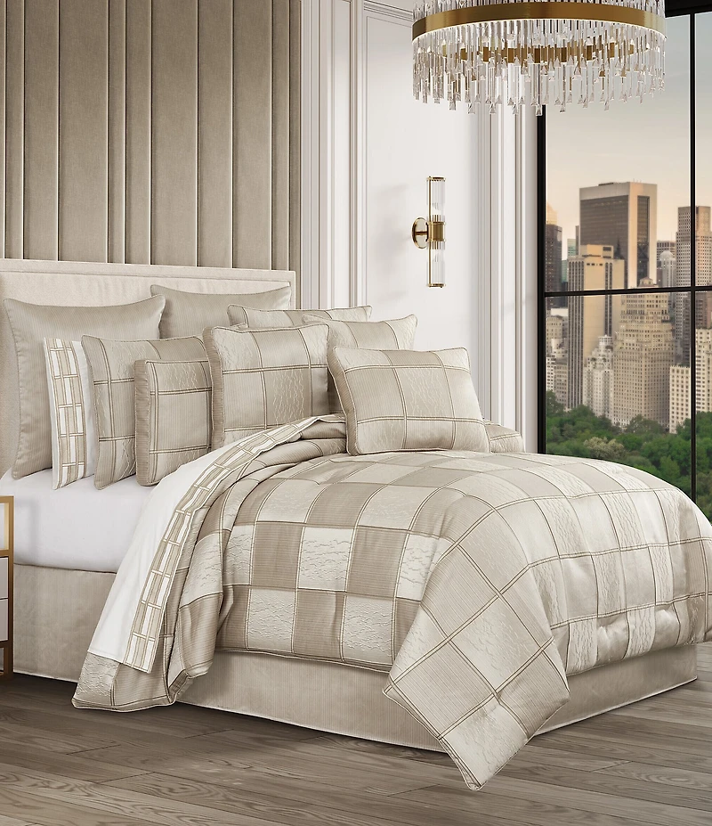 J. Queen New York Brando Geometric Block Reversible Square Pillow