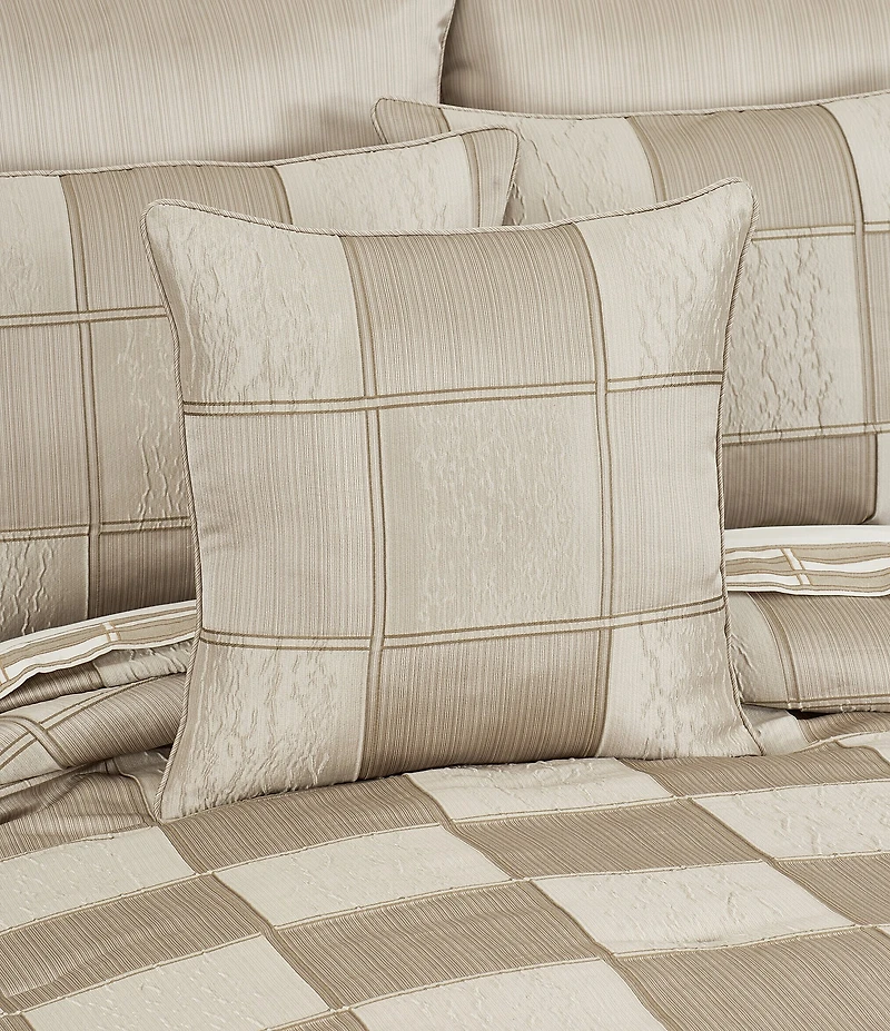 J. Queen New York Brando Geometric Block Reversible Square Pillow