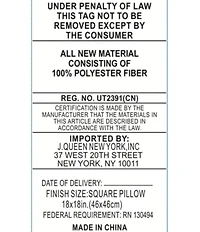 J. Queen New York Brando Highlighted Block Design Square Pillow