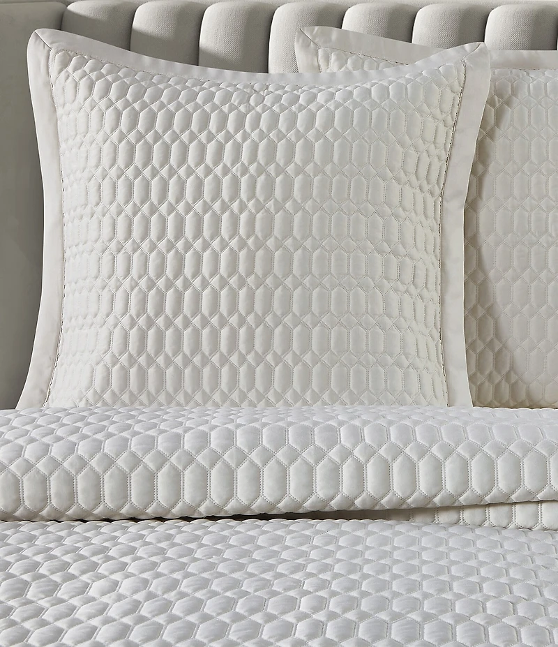 J. Queen New York Brilliance Geometric Pattern Reversible Euro Sham