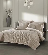 J. Queen New York Brilliance Geometric Square Quilted Reversible Throw Pillow