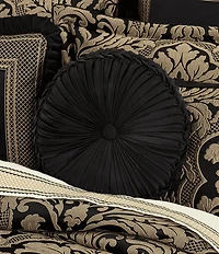 J. Queen New York Brunello Button-Tufted Woven Round Pillow