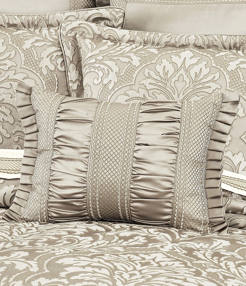 J. Queen New York Brunello Engineered Jacquard Bands Boudoir Pillow