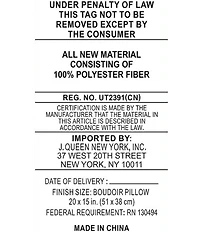 J. Queen New York Brunello Engineered Jacquard Bands Boudoir Pillow