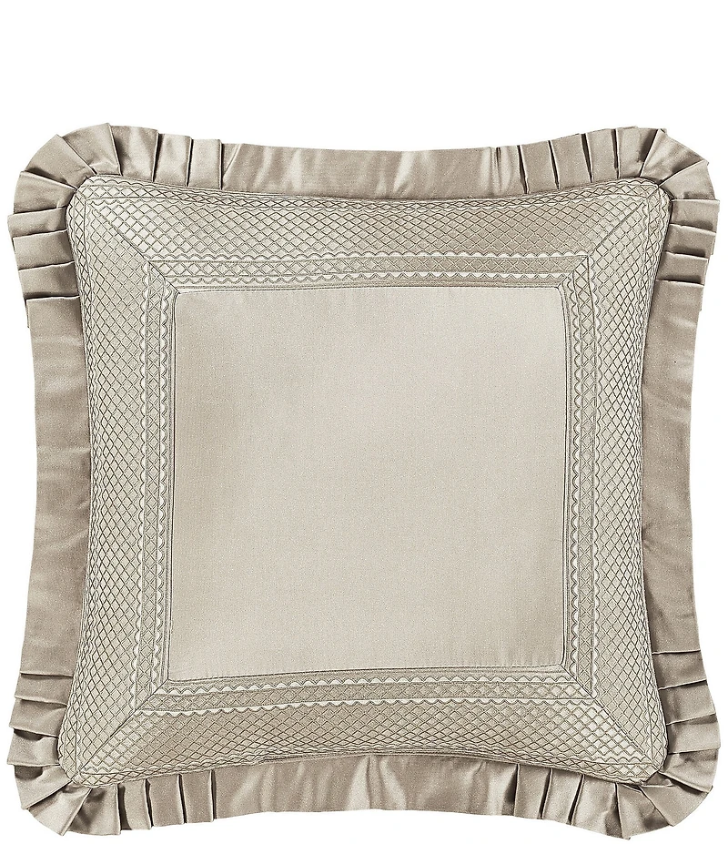J. Queen New York Brunello Pleated Flange Reversible Square Pillow