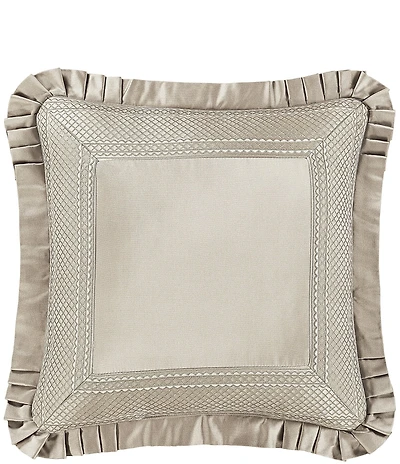 J. Queen New York Brunello Pleated Flange Reversible Square Pillow