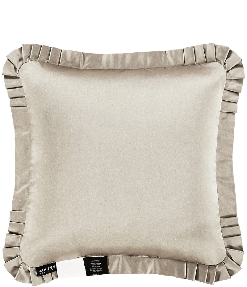 J. Queen New York Brunello Pleated Flange Reversible Square Pillow