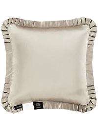 J. Queen New York Brunello Pleated Flange Reversible Square Pillow