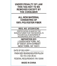 J. Queen New York Brunello Reading Oversized Bolster Pillow