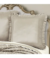 J. Queen New York Brunello Satin Pleated Flange Reversible Euro Sham