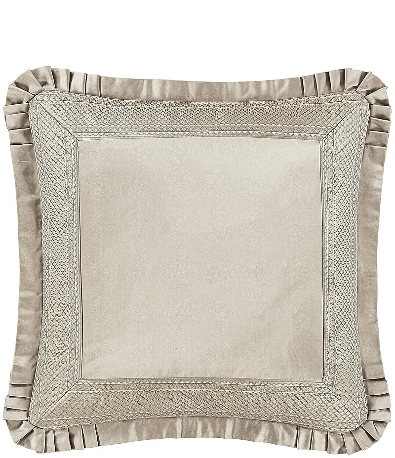 J. Queen New York Brunello Satin Pleated Flange Reversible Euro Sham