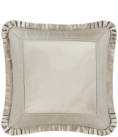 J. Queen New York Brunello Satin Pleated Flange Reversible Euro Sham