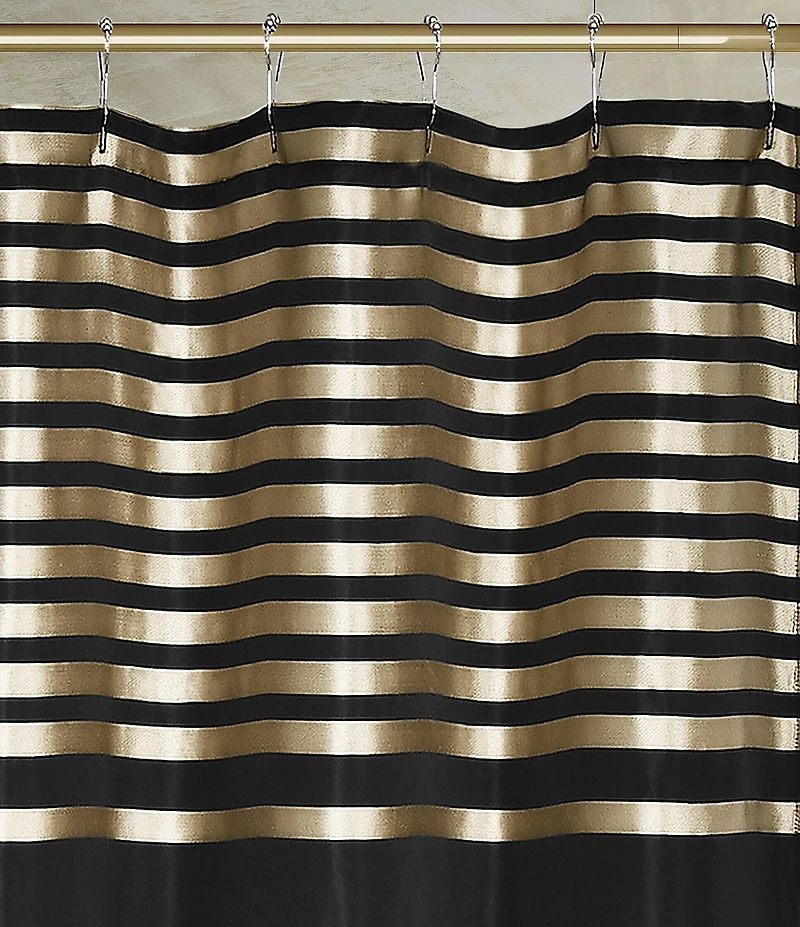 J. Queen New York Calvari Engineered-Striped Shower Curtain
