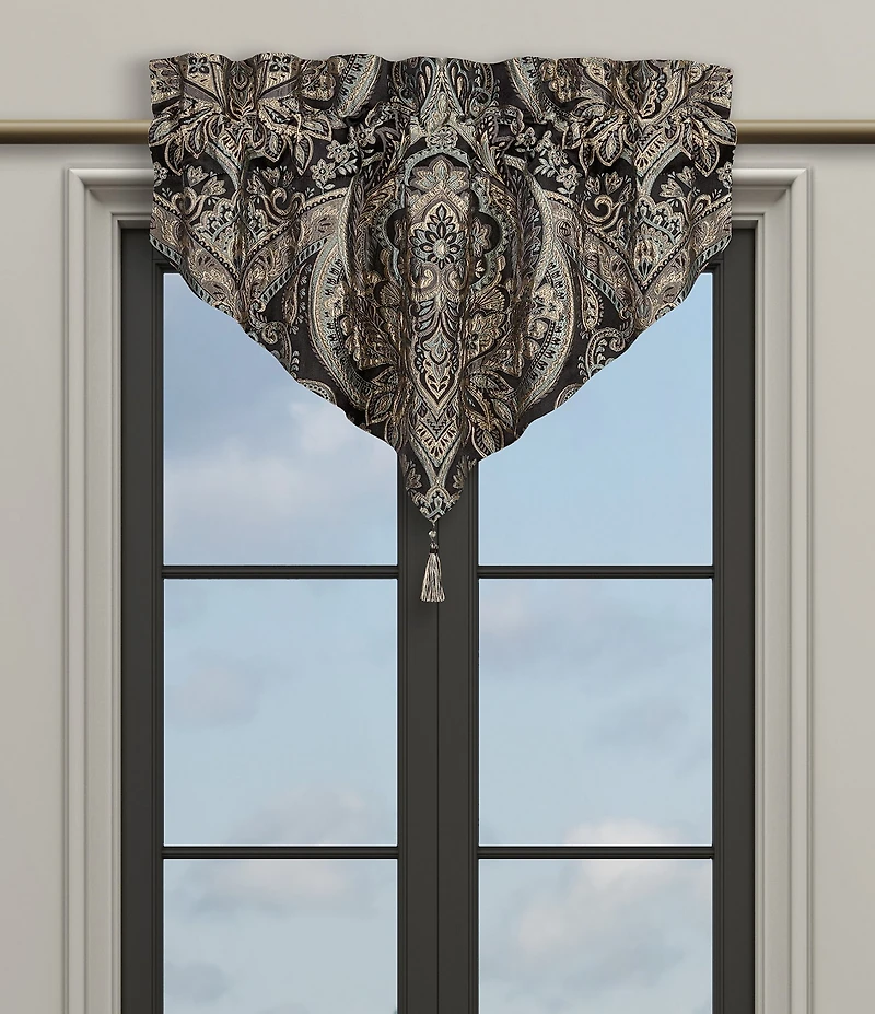 J. Queen New York Cascade Glacier Damask Window Treatments
