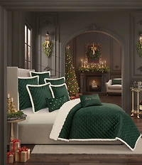 J. Queen New York Casey Quilted Sherpa Quilt Mini Set