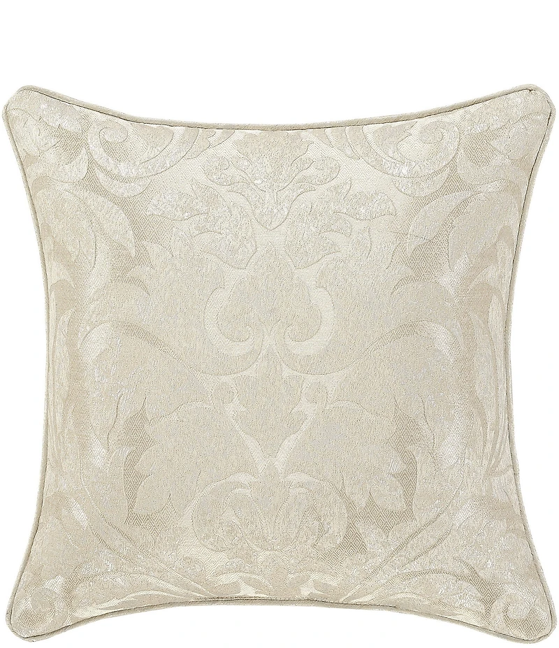 J. Queen New York Celine Woven Damask Decorative Reversible Square Pillow