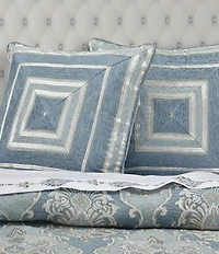 J. Queen New York Celtic Chenille Striped Reversible Euro Sham