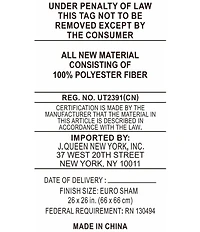 J. Queen New York Celtic Chenille Striped Reversible Euro Sham