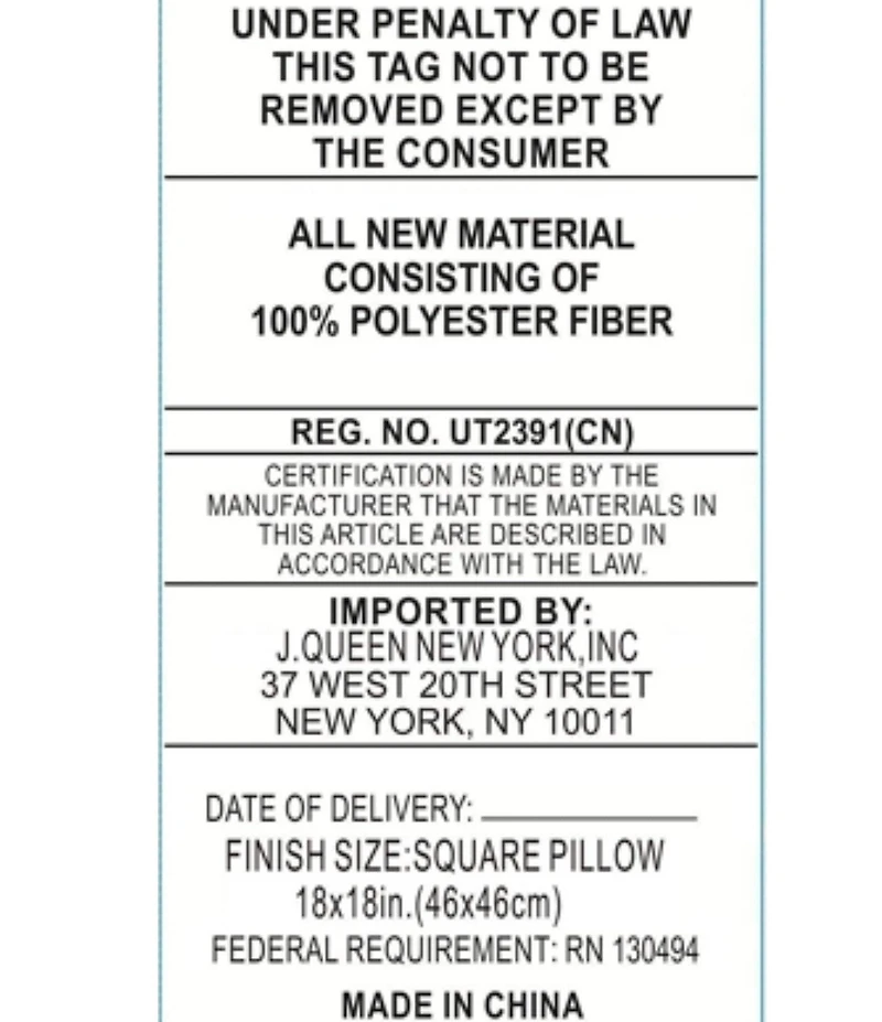 J. Queen New York Cerino Mitered Striped Button Tufted Reversible Square Pillow