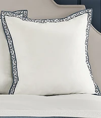 J. Queen New York Chantalee Bordered With Embroidery Flanged Reversible Euro Sham