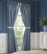 J. Queen New York Chantalee Crewel Floral Embroidery Window Treatment