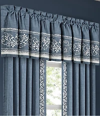J. Queen New York Chantalee Crewel Floral Embroidery Window Treatment