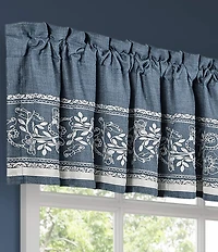 J. Queen New York Chantalee Crewel Floral Embroidery Window Treatment