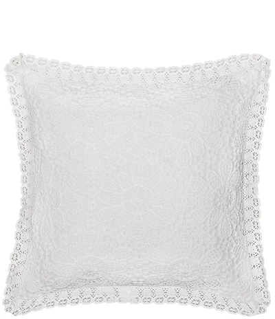 J. Queen New York Chantalee Floral Lace Square Decorative Pillow