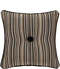 J. Queen New York Cipriana Mitered Button Tufted Velvet Reversible Square Pillow