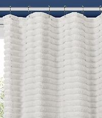 J. Queen New York Darby Tufted Striped Pattern Shower Curtain