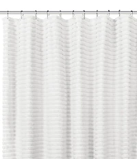 J. Queen New York Darby Tufted Striped Pattern Shower Curtain
