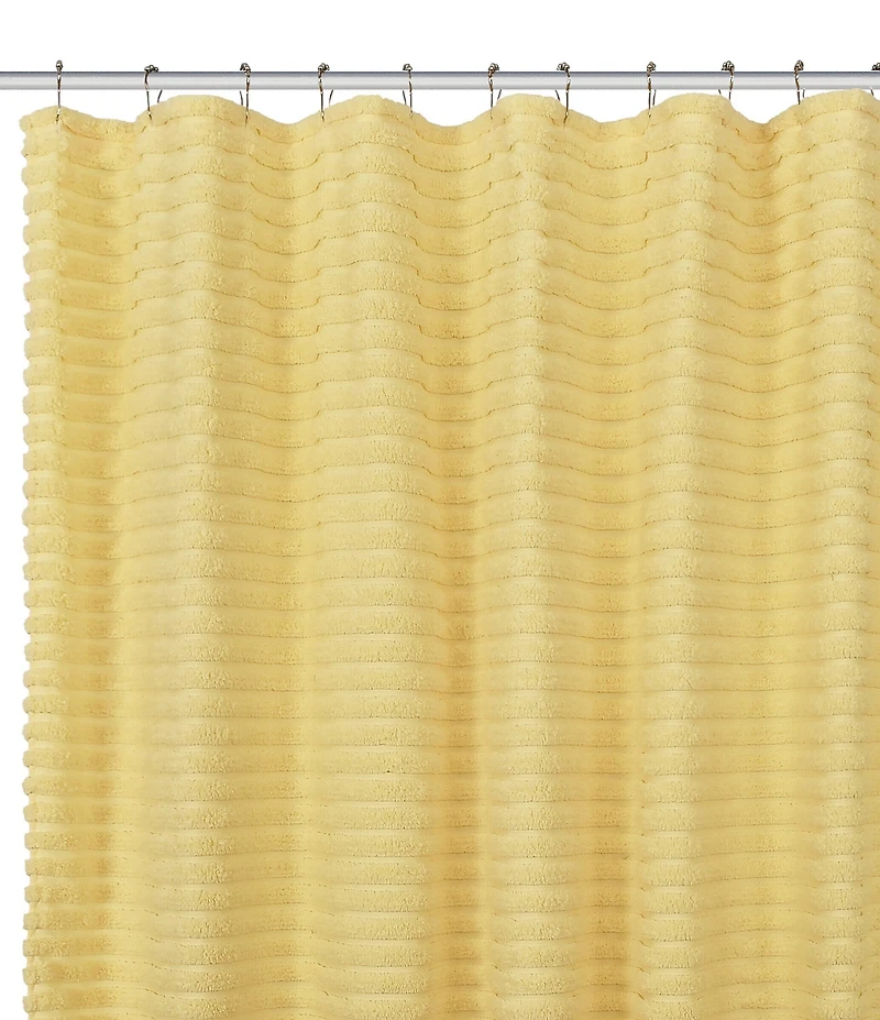 J. Queen New York Darby Tufted Striped Pattern Shower Curtain