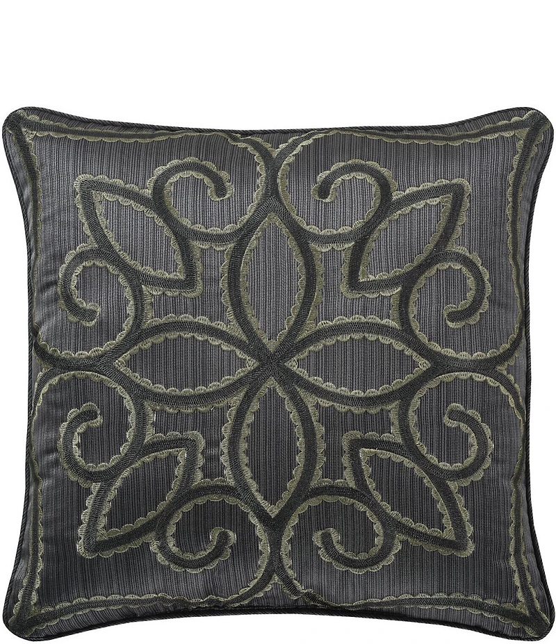 J. Queen New York Deco Embroidered Square Pillow