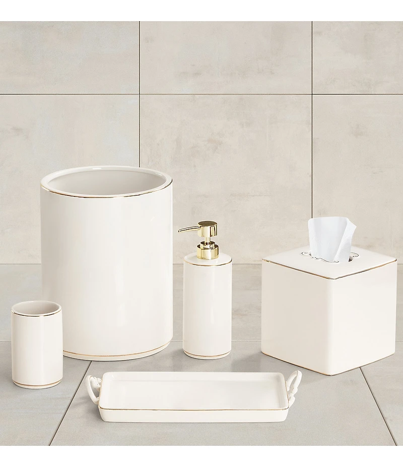 J. Queen New York Delphine Collection Glossy Stoneware Lotion/Soap Dispenser