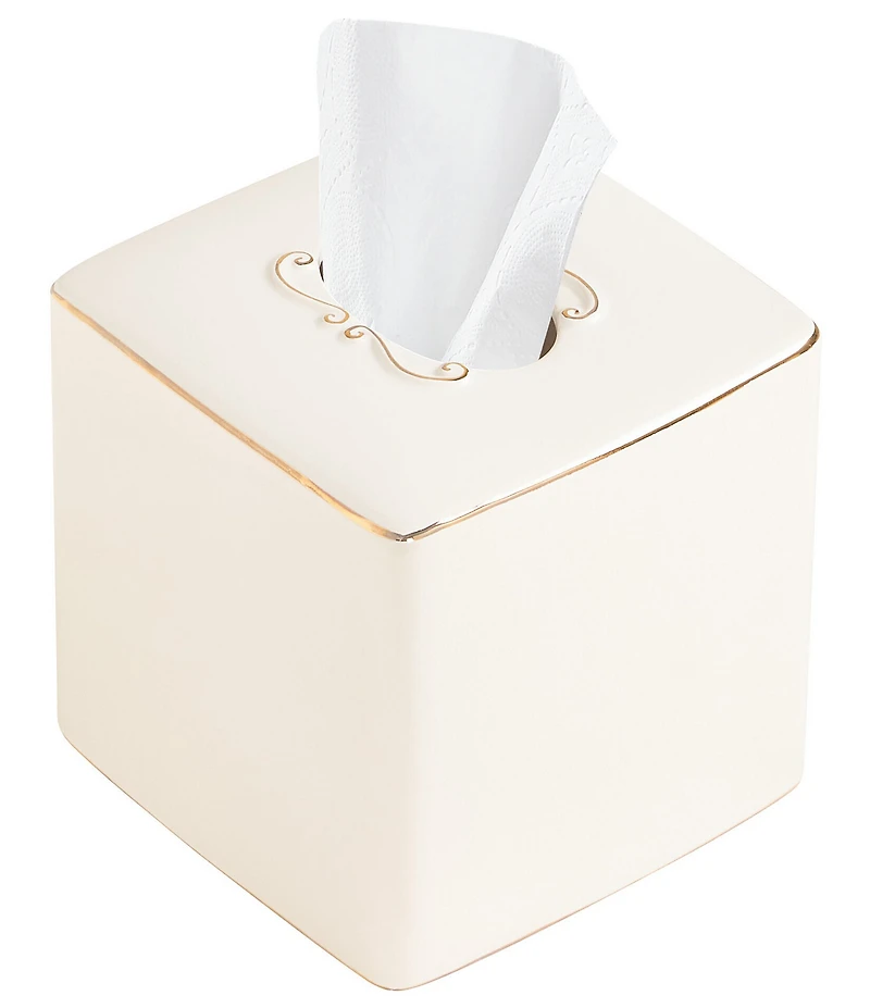 J. Queen New York Delphine Collection Glossy Stoneware Tissue Box Cover