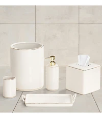J. Queen New York Delphine Collection Glossy Stoneware Tissue Box Cover