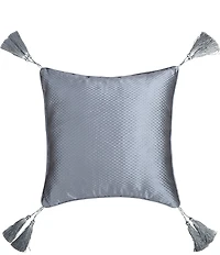 J. Queen New York Dicaprio 18-inch Embellished Double Tasseled Reversible Square Pillow