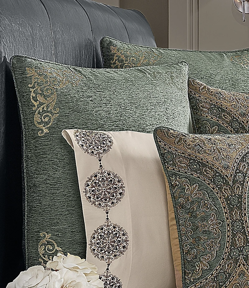 J. Queen New York Dorset Scroll Embroidered Euro Sham