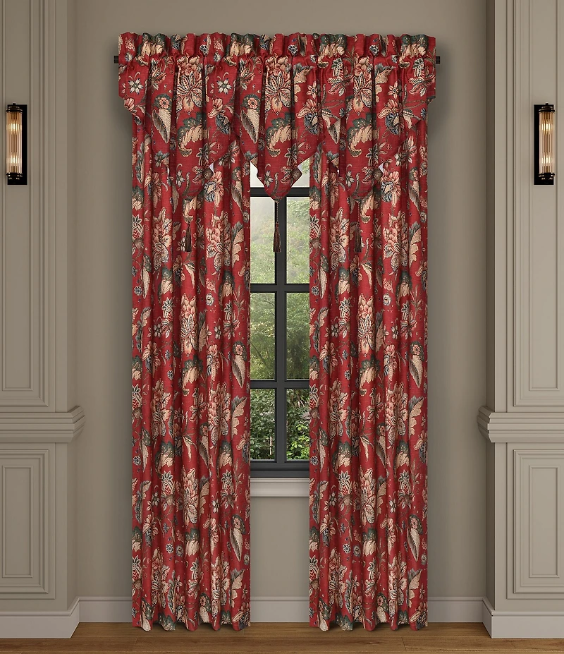 J. Queen New York Enchanted Garden Floral Jacobean Design Window Treatment