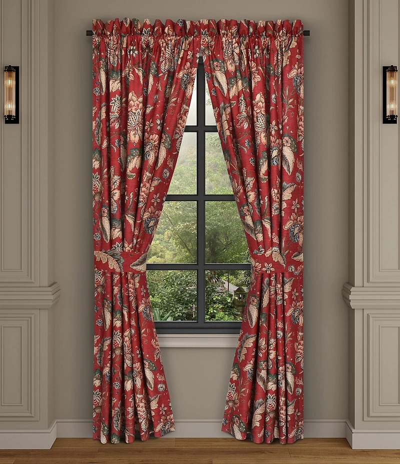J. Queen New York Enchanted Garden Floral Jacobean Design Window Treatment